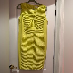 Calvin Klein Sheath Dress in Citron Size 14W
